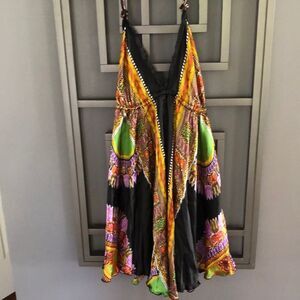 Bohemian triangle top flowy dress/bathing suit cover up One size